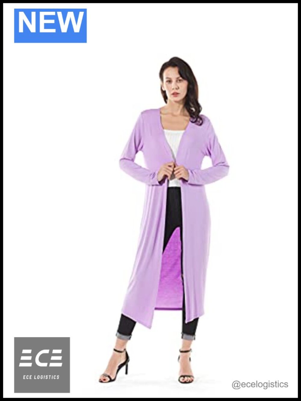 Women's Long Open Front Duster Cardigan Lightweight Rayon Spandex Lightweight